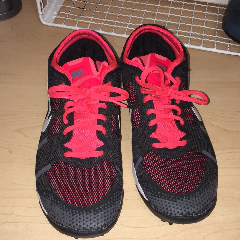 Black and pink nike sneakers